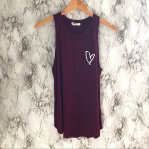 French Pastry Burgundy Blouse/Tank Top Size Small